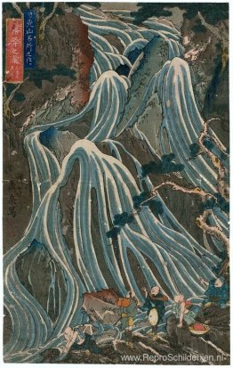 De Kirifuri-watervallen, een van de drie watervallen De Kirifuri-watervallen, een van de drie watervallen