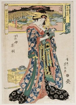 uit de serie Tôto meisho, Kokoro no nazo sugata awase uit de serie Tôto meisho, Kokoro no nazo sugata awase