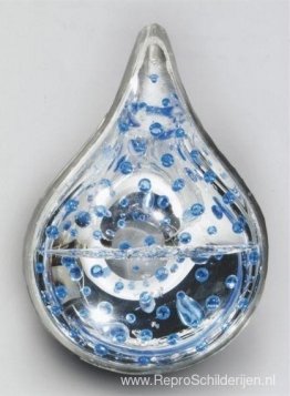 Gota de aguya en blauwe aredobas Gota de aguya en blauwe aredobas