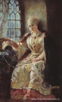 Boyar's vrouw bij het raam Boyar's vrouw bij het raam