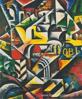 Kubistische landschapsstad Kubistische landschapsstad