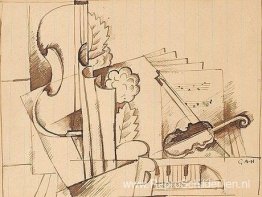Compositie met muziekinstrumenten Compositie met muziekinstrumenten