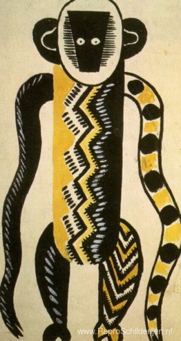 De creatie van de wereld Aaptekening van kostuum De creatie van de wereld Aaptekening van kostuum