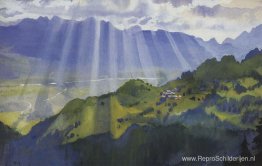 Berglandschap. Zwitserland Berglandschap. Zwitserland