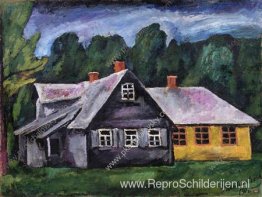 Abramtsevo. Landschap met timmerwerk. Abramtsevo. Landschap met timmerwerk.