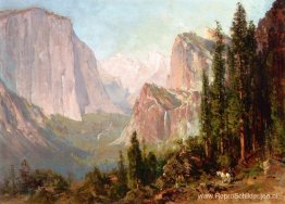 Scène van Yosemite. Bruidssluier herfst Scène van Yosemite. Bruidssluier herfst