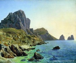 Op het eiland Capri. Kustkliffen. Op het eiland Capri. Kustkliffen.