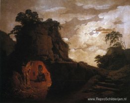 Graf van Vergilius, met de figuur van Silius Italicus Graf van Vergilius, met de figuur van Silius Italicus