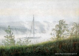 Elbschiff in vroege ochtendmist Elbschiff in vroege ochtendmist