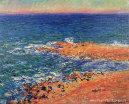 De grote blauwe zee in Antibes De grote blauwe zee in Antibes