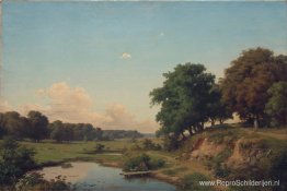Landschap met vijver Landschap met vijver