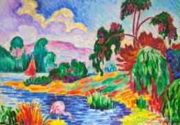 Le Flamant rose en le voilier Le Flamant rose en le voilier