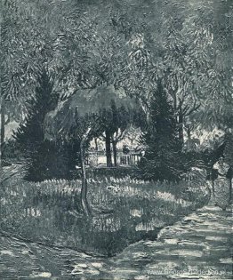 Het park van Arles met de ingang gezien door de bomen Het park van Arles met de ingang gezien door de bomen