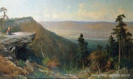 Hudson River Valley vanuit het Catskill Mountain House Hudson River Valley vanuit het Catskill Mountain House