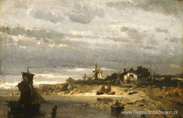 Dorp aan een Nederlandse kust Dorp aan een Nederlandse kust