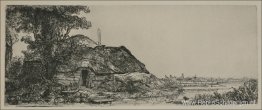 Een groot landschap met een molenzeil Een groot landschap met een molenzeil