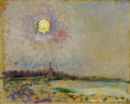 Landschap met volle maan Landschap met volle maan