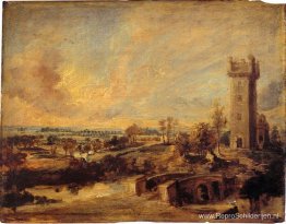 Landschap met toren Landschap met toren