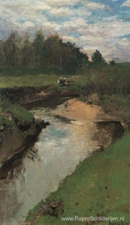 De rivier Vorya bij Abramtsevo De rivier Vorya bij Abramtsevo