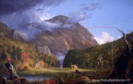 Een zicht op de bergpas genaamd de inkeping van de Witte Bergen Een zicht op de bergpas genaamd de inkeping van de Witte Bergen