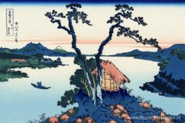 Het Suwameer in de provincie Shinano Het Suwameer in de provincie Shinano