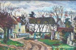 La route de Conches in een dorp La route de Conches in een dorp