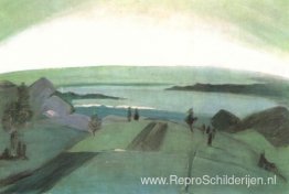 Groen en zwart Frans landschap Groen en zwart Frans landschap