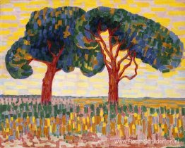 Twee bomen, olieverf op doek Twee bomen, olieverf op doek