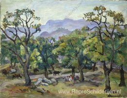 Krim. Avondlandschap (Yayla). Krim. Avondlandschap (Yayla).