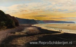 Whitby Sands, zonsondergang Whitby Sands, zonsondergang