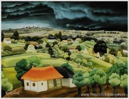 Landschap met een huis Landschap met een huis