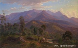 Uitzicht op de besneeuwde klif aan de rivier de Wonnangatta Uitzicht op de besneeuwde klif aan de rivier de Wonnangatta