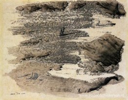 Geanimeerd surrealistisch landschap Geanimeerd surrealistisch landschap