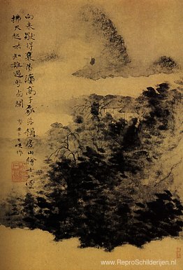 Tussen berg en rivier, niet ver van Mount Huang Tussen berg en rivier, niet ver van Mount Huang