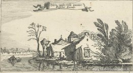 Boerderij met duiventil aan een rivier Boerderij met duiventil aan een rivier