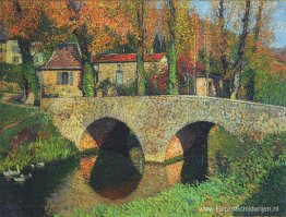 De brug in Labastide du Vert De brug in Labastide du Vert