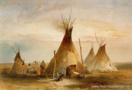 Sioux-tipi uit deel 1 van 'Reizen in het binnenland van Noord-Am Sioux-tipi uit deel 1 van 'Reizen in het binnenland van Noord-Am