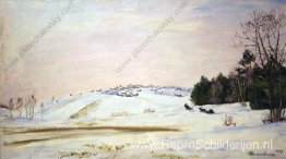 Dorp Potryasovo in de winter Dorp Potryasovo in de winter