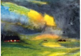 Gekleurde lucht boven de Marais Gekleurde lucht boven de Marais