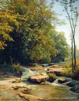 Landschap met bergkreek Landschap met bergkreek