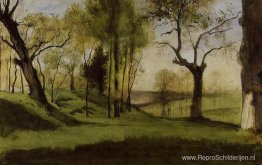 Uitzicht op de Villa Borthese Uitzicht op de Villa Borthese