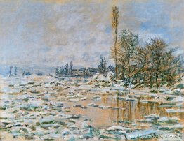 Het uiteenvallen van ijs, Lavacourt, grijs weer Het uiteenvallen van ijs, Lavacourt, grijs weer