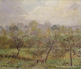 Herfst, ochtendmist, Éragny-sur-Epte Herfst, ochtendmist, Éragny-sur-Epte