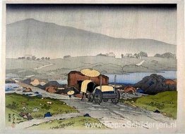 Regen bij Yabakei Regen bij Yabakei