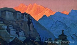 Tibet. Vlammende piek. Tibet. Vlammende piek.