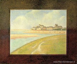 Uitzicht op Le Crotoy, stroomopwaarts Uitzicht op Le Crotoy, stroomopwaarts