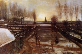 De Pastorietuin te Nuenen in de Sneeuw De Pastorietuin te Nuenen in de Sneeuw