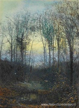 Beboste vallei, waarschijnlijk Bolton Woods Lovers in een bos wa Beboste vallei, waarschijnlijk Bolton Woods Lovers in een bos wa