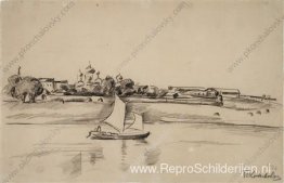 Novgorod. Antonius de Romein. Uitzicht vanaf de rivier. Novgorod. Antonius de Romein. Uitzicht vanaf de rivier.
