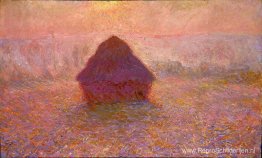 Hooibergen, zon in de mist Hooibergen, zon in de mist